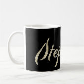 Stephanie white gold Handwriting Tasse Kaffeetasse Koffiemok (Links)
