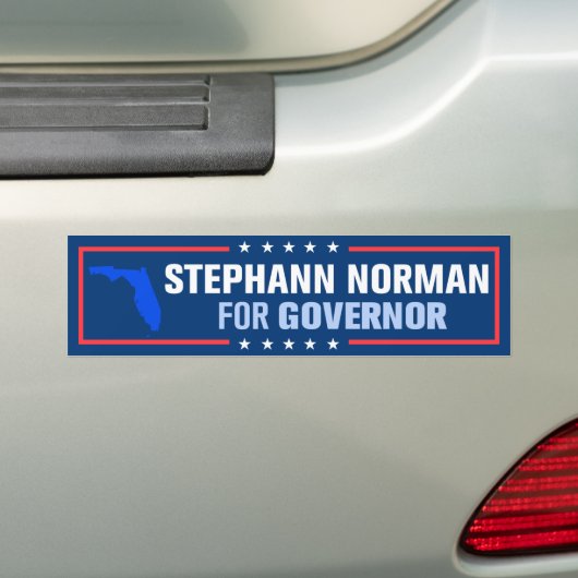 Stephann Norman voor gouverneur van Florida Bumpersticker (Op auto)