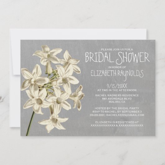 Stephanotis Bridal Shower Invitations Kaart (Voorkant)