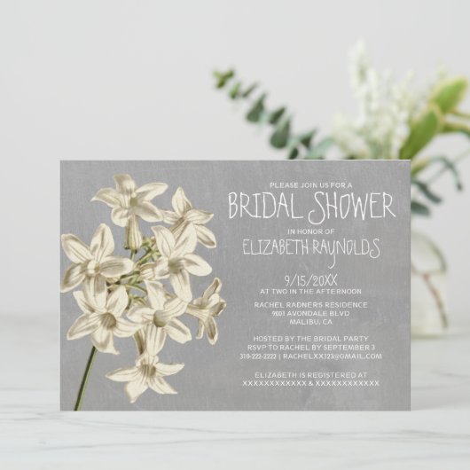 Stephanotis Bridal Shower Invitations Kaart (Staand voorkant)