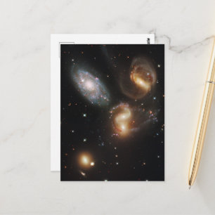 Stephan's kwintet: een galactisch wrak briefkaart