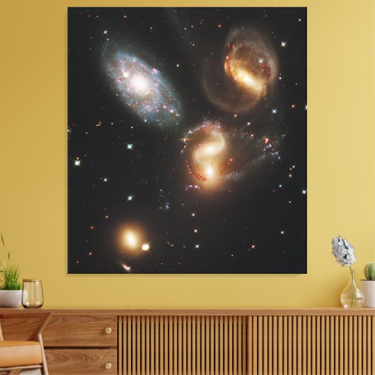 Stephan's kwintet: een galactisch wrak canvas afdruk (Insitu (Woonkamer))