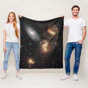 Stephan's kwintet: een galactisch wrak fleece deken