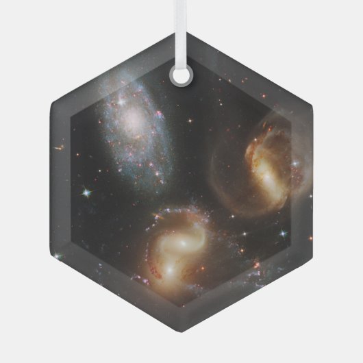 Stephan's kwintet: een galactisch wrak glas ornament (Voorkant)