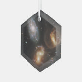Stephan's kwintet: een galactisch wrak glas ornament (Voorkant links)