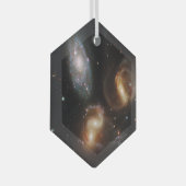 Stephan's kwintet: een galactisch wrak glas ornament (Voorkant Rechts)