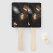 Stephan's kwintet: een galactisch wrak handwaaier (Voorkant en achterkant)