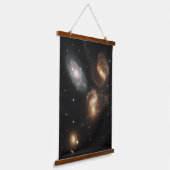 Stephan's kwintet: een galactisch wrak hangend wandkleed (Gebogen)