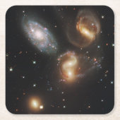 Stephan's kwintet: een galactisch wrak kartonnen onderzetters (Voorkant)