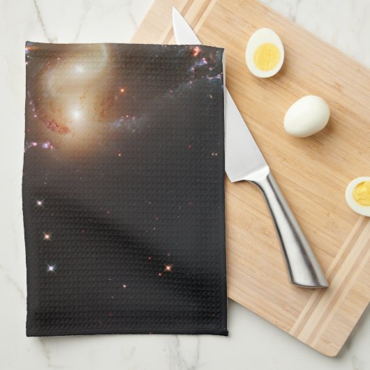 Stephan's kwintet: een galactisch wrak theedoek (Quarter Fold)