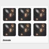 Stephan's kwintet: een galactisch wrak vierkante sticker (Vel)