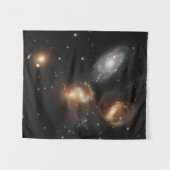 Stephan's kwintet: een galactisch wrak wandkleed (Voorkant (horizontaal))