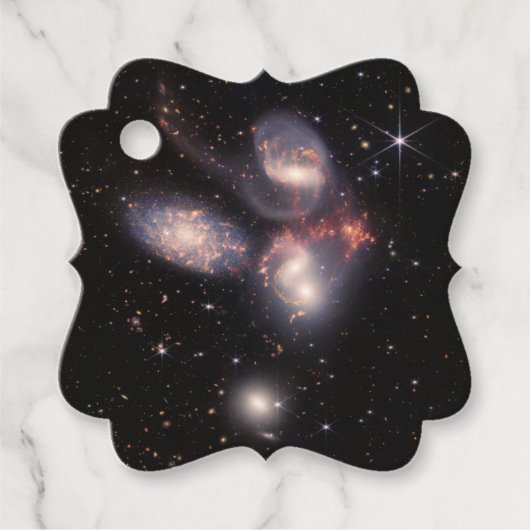 Stephan's Quintet 5 Galaxies Deep Field James Webb Bedankjes Labels (Voorkant)