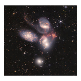 Stephan's Quintet 5 Galaxies Deep Field James Webb Foto Afdruk