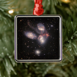 Stephan's Quintet 5 Galaxies Deep Field James Webb Metalen Ornament