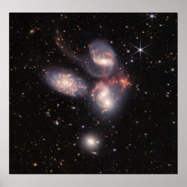 Stephan's Quintet 5 Galaxies Deep Field James Webb Poster