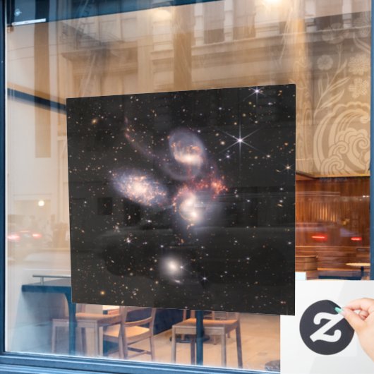 Stephan's Quintet 5 Galaxies Deep Field James Webb Raamsticker (Cafe Raam)
