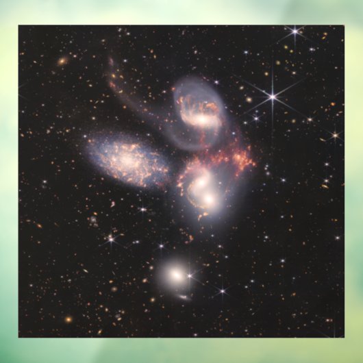 Stephan's Quintet 5 Galaxies Deep Field James Webb Raamsticker (Vel 3)