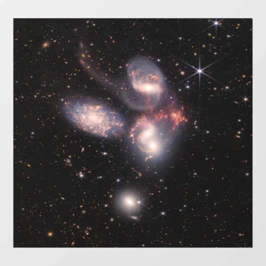 Stephan's Quintet 5 Galaxies Deep Field James Webb Raamsticker (Vel)