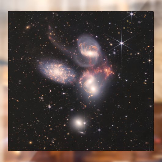 Stephan's Quintet 5 Galaxies Deep Field James Webb Raamsticker (Vel 2)