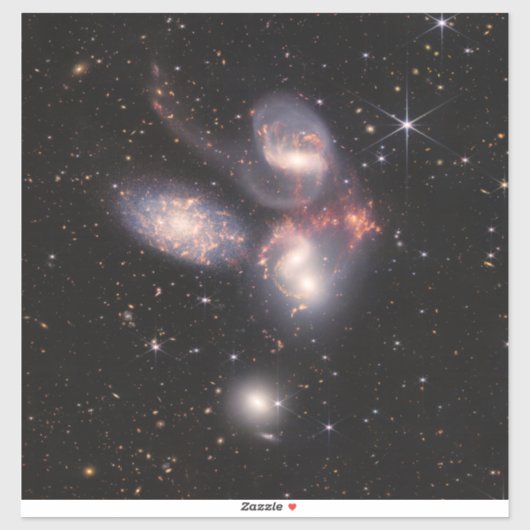 Stephan's Quintet 5 Galaxies Deep Field James Webb Sticker (Vel)