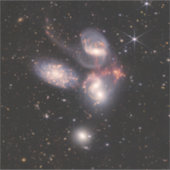 Stephan's Quintet 5 Galaxies Deep Field James Webb Sticker (Voorkant)