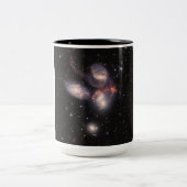 Stephan's Quintet 5 Galaxies Deep Field James Webb Tweekleurige Koffiemok (Center)