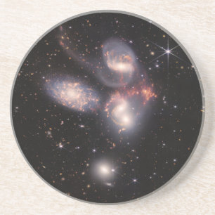 Stephan's Quintet 5 Galaxies Deep Field James Webb Zandsteen Onderzetter
