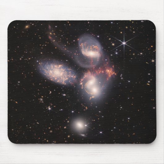 Stephan's Quintet 5 Galaxies in Deep Field Muismat (Voorkant)