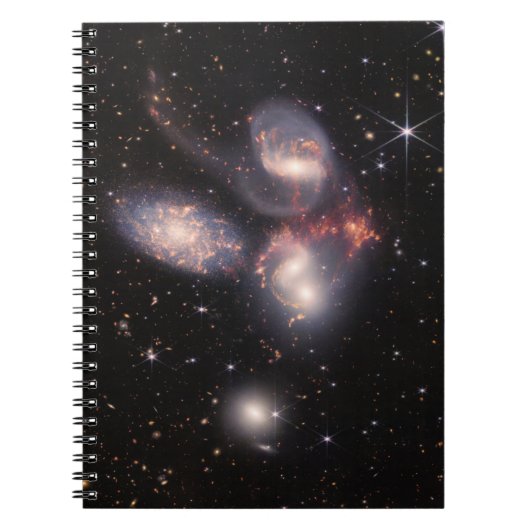 Stephan's Quintet 5 Galaxies in Deep Field Notitieboek (Voorkant)