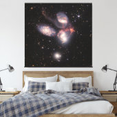 Stephan's Quintet 5 sterrenstelsels diep veld Jame Canvas Afdruk (Insitu (Slaapkamer))