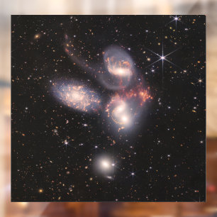 Stephan's Quintet 5 sterrenstelsels diep veld Jame Raamsticker