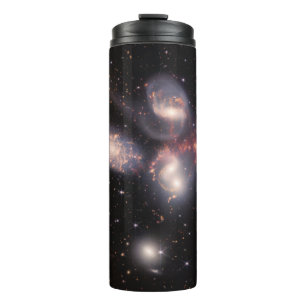 Stephan's Quintet 5 sterrenstelsels diep veld Jame Thermosbeker