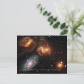 Stephans Quintet deep space star-sterrensterrenste Briefkaart (Staand voorkant)