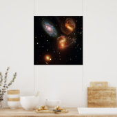 Stephans Quintet deep space star-sterrensterrenste Poster (Keuken)