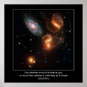 Stephans Quintet deep space star-sterrensterrenste Poster (Voorkant)