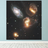 Stephan's Quintet: een galactisch wrak Canvas Afdruk (Insitu (Houten vloer))