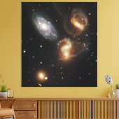 Stephan's Quintet: een galactisch wrak Canvas Afdruk (Insitu (Woonkamer))