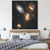 Stephan's Quintet: een galactisch wrak Canvas Afdruk (Insitu (Slaapkamer))