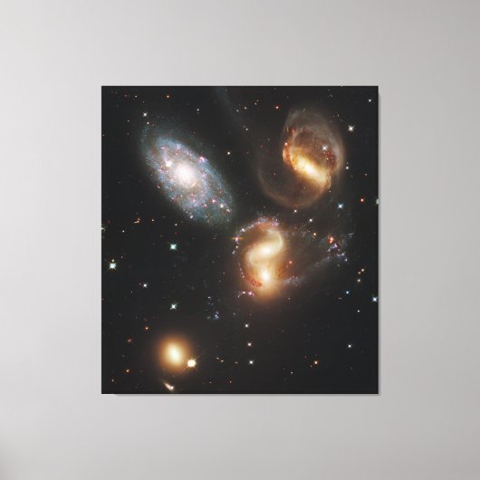Stephan's Quintet: een galactisch wrak Canvas Afdruk (Voorkant)