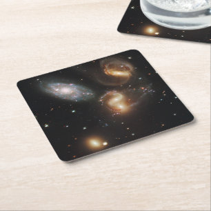 Stephan's Quintet: Een galactisch wrak Kartonnen Onderzetters