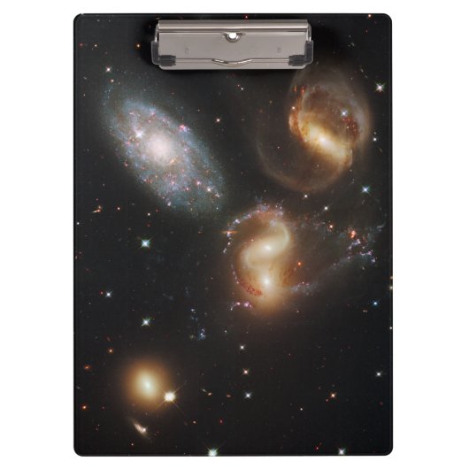 Stephan's Quintet: Een Galactisch Wrak Klembord (Voorkant)