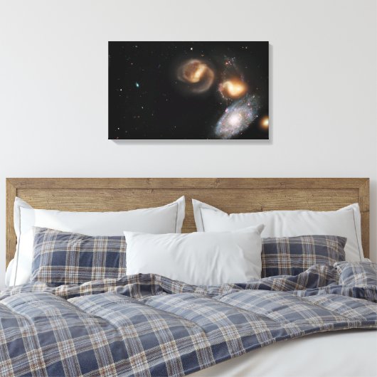 Stephan's Quintet Galaxies Canvas Afdruk (Insitu (Slaapkamer))