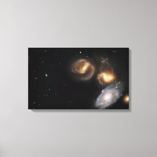 Stephan's Quintet Galaxies Canvas Afdruk