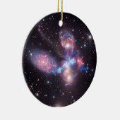 Stephan's Quintet Galaxies | Hubble & JWST Keramisch Ornament (Rechts)