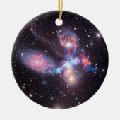 Stephan's Quintet Galaxies | Hubble & JWST Keramisch Ornament (Voorkant)