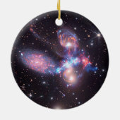 Stephan's Quintet Galaxies | Hubble & JWST Keramisch Ornament (Achterkant)