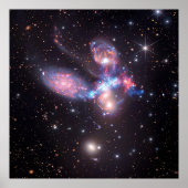 Stephan's Quintet Galaxies | Hubble & JWST Poster (Voorkant)