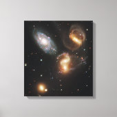 Stephan's Quintet Galaxies (Hubble Telescope) Canvas Afdruk (Voorkant)