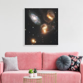 Stephan's Quintet Galaxies (Hubble Telescope) Canvas Afdruk (Insitu (Woonkamer))